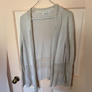 Cato Cream Open-Front Cardigan